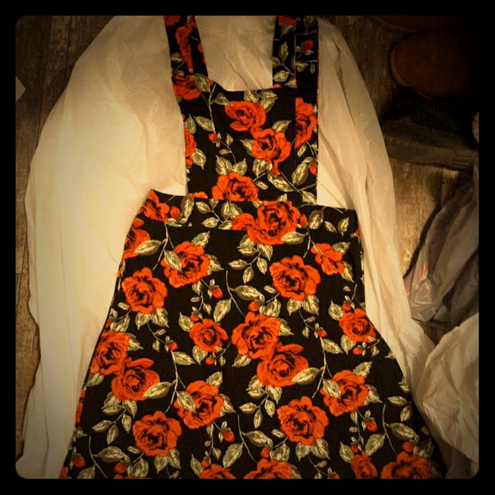 Floral overall dress